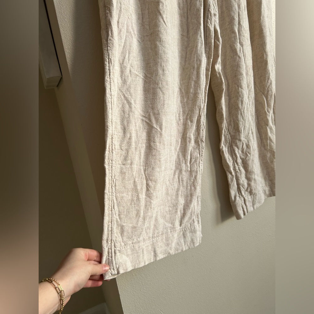 Abercrombie & Fitch Curve Love Tailored Linen-Blend Wide Leg Pant Size 33 / 16 - Picture 9 of 13
